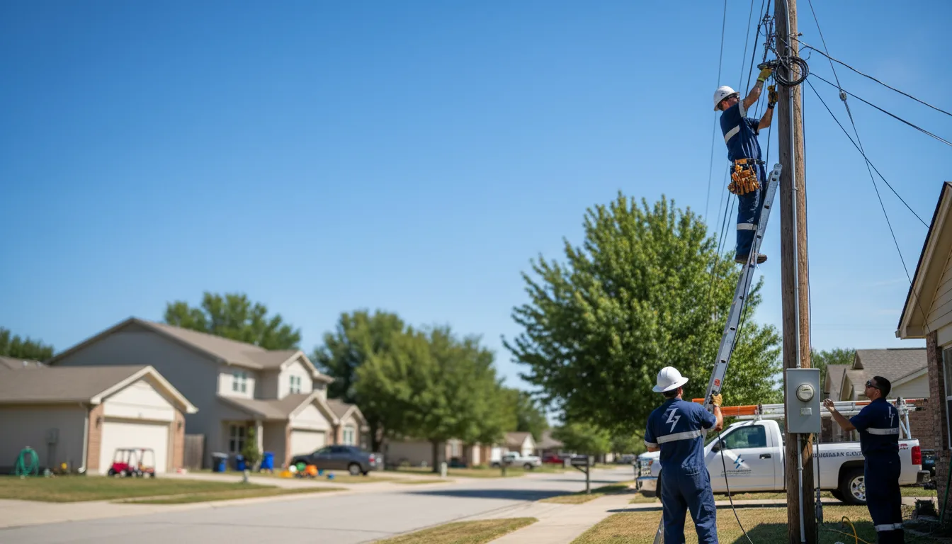 Residential electrician providing installation services in Enon, OH